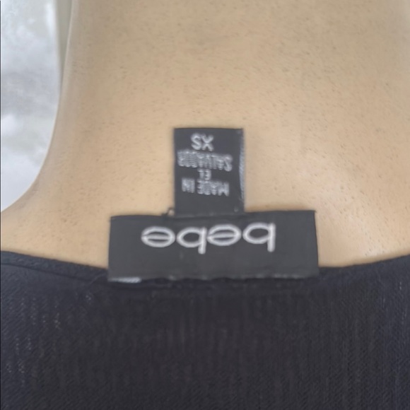 Fitted Black Cap Sleeve mesh top with Ruffled Details - Picture 5 of 8